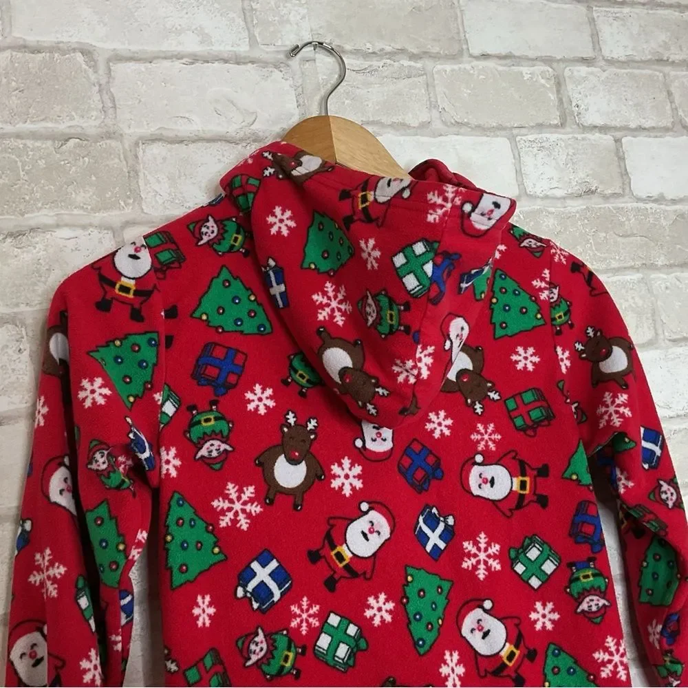Kids Christmas The Children's Place Red Footie Pajamas Size 7/8